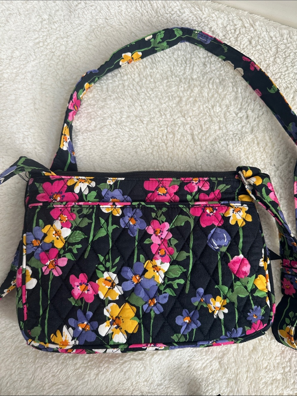 New Vera Bradley Quilted Floral Wildflower Garden Crossbody Purse Bag Wallet Set - Picture 3 of 9